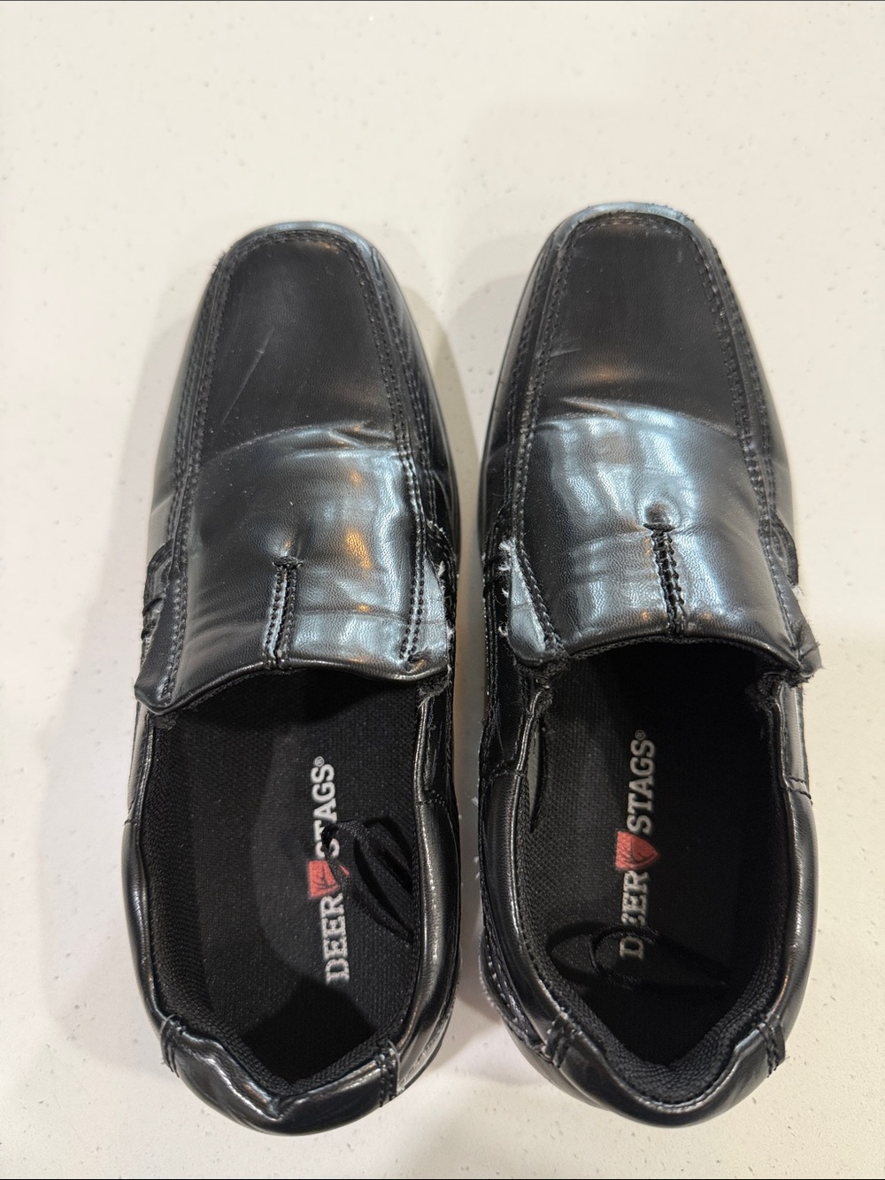 Deer Stags Black Slip-On Casual Loafers
